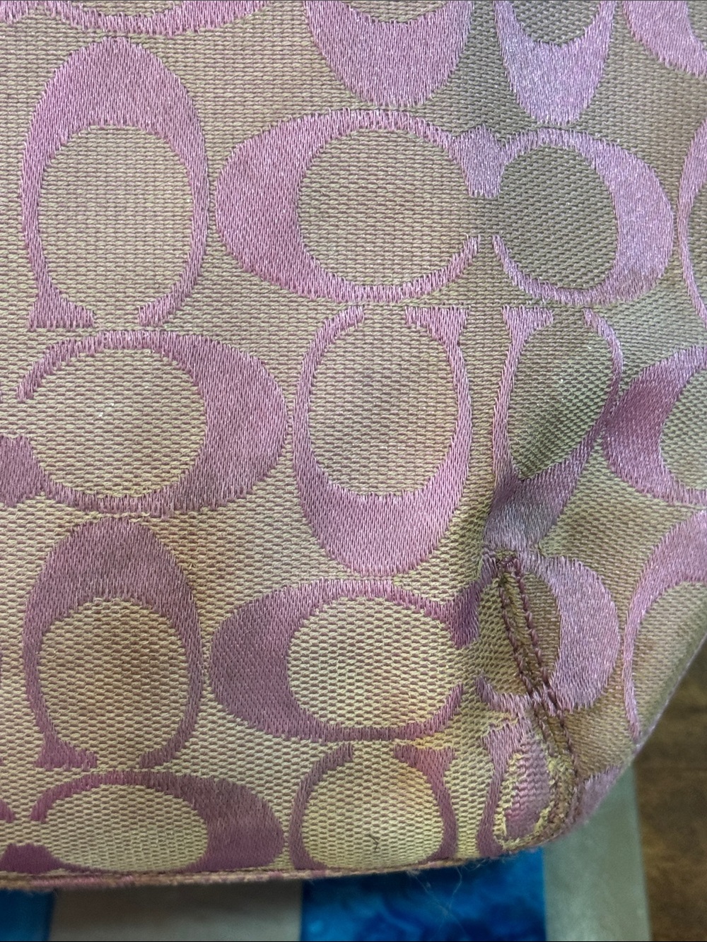 Coach Y2K Barbie Pink Signature Canvas Tote with Leather Trim (F15047) - Picture 13 of 16